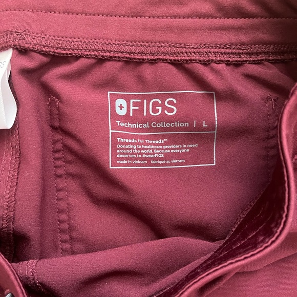 Figs Pants & Jumpsuits Figs Maroon Large Nurse Medical Scrubs